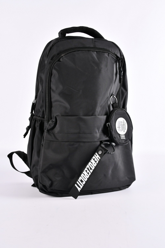 Рюкзак з плащової тканини (кол. чорний) розмір 48/29/12 см. арт.S275
