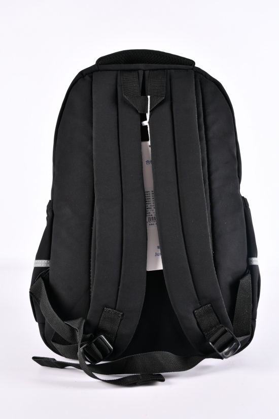 Рюкзак с плащевой ткани (цв.черный) размер 45/29/12 см. арт.S243