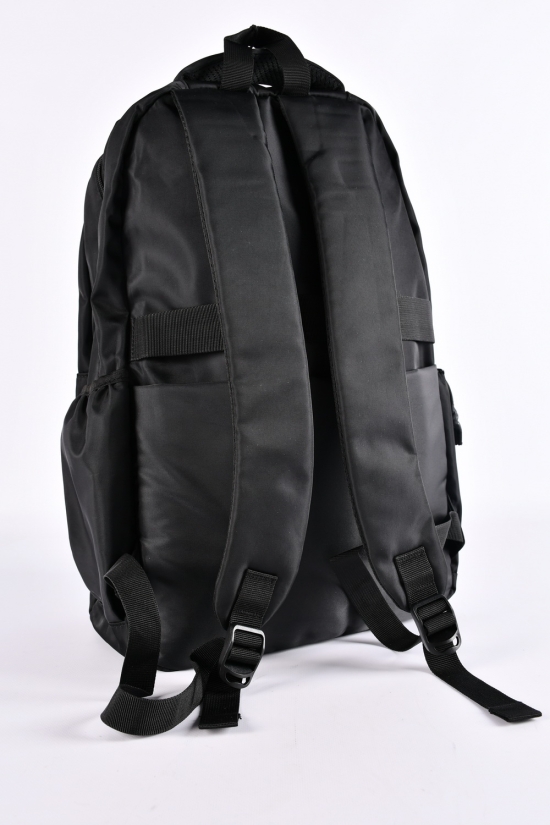 Рюкзак із плащової тканини (кол. чорний) розмір 47/30/13 см. арт.S291