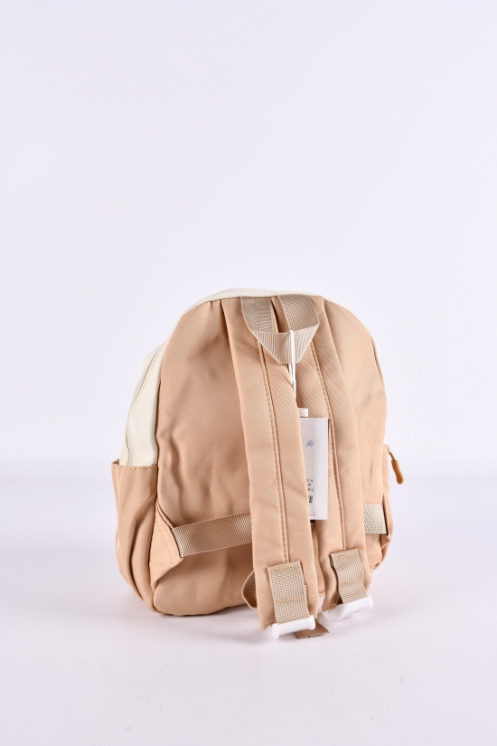 Рюкзак з плащової тканини (кол. латте) розмір 28/22/9 см. арт.G3657