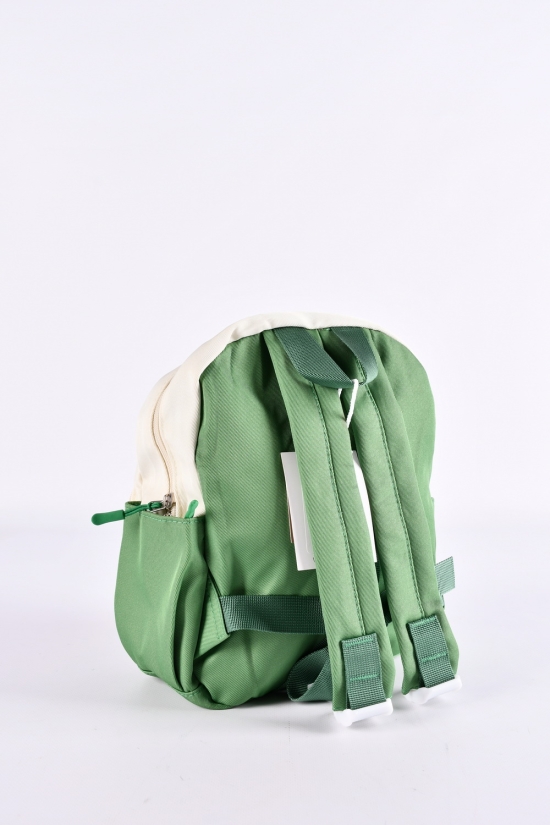 Рюкзак з плащової тканини (кол. зелений) розмір 28/22/9 см. арт.G3657