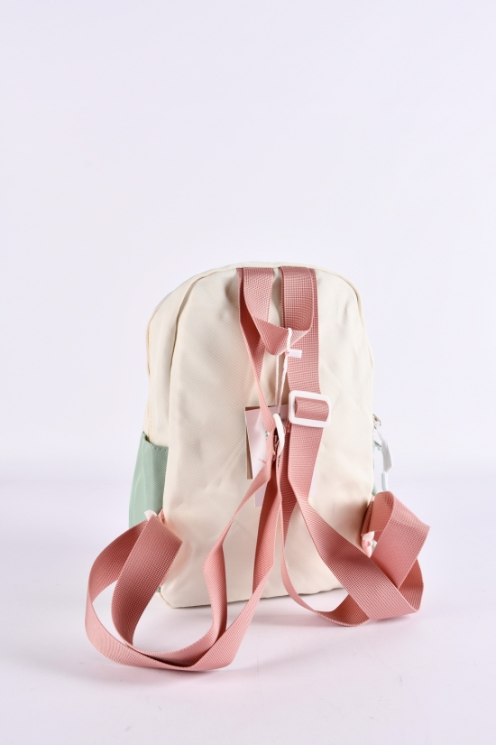 Рюкзак з плащової тканини (кол. кремовий/м'яти) розмір 29/19/8 см. арт.Z1531