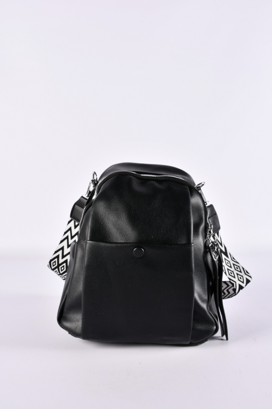 Рюкзак из экокожи (цв.черный) размер 27/20/11см. арт.8301-1