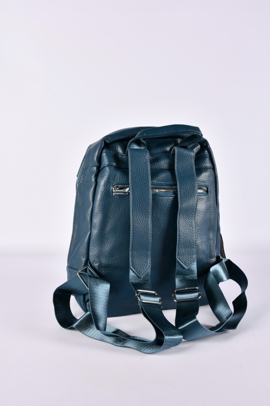 Рюкзак из экокожи (цв.синий) размер 34/23/16см. арт.7063