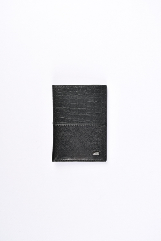 Обложка для паспорта и карточек кожаная (color.black) размер 13,5/9,5 см. 