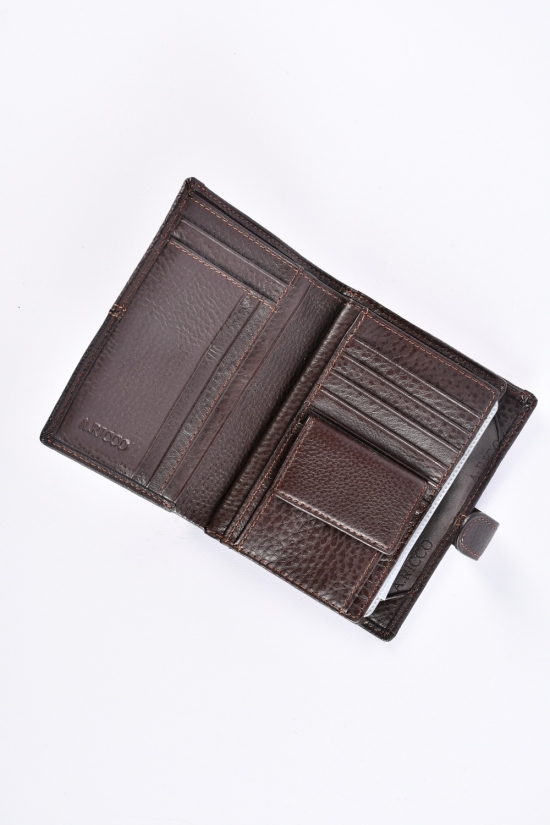 Портмоне мужской кожаный (color.brown) размер 13.5/10 см. "ALFA RICCO" арт.AR1704/75NC