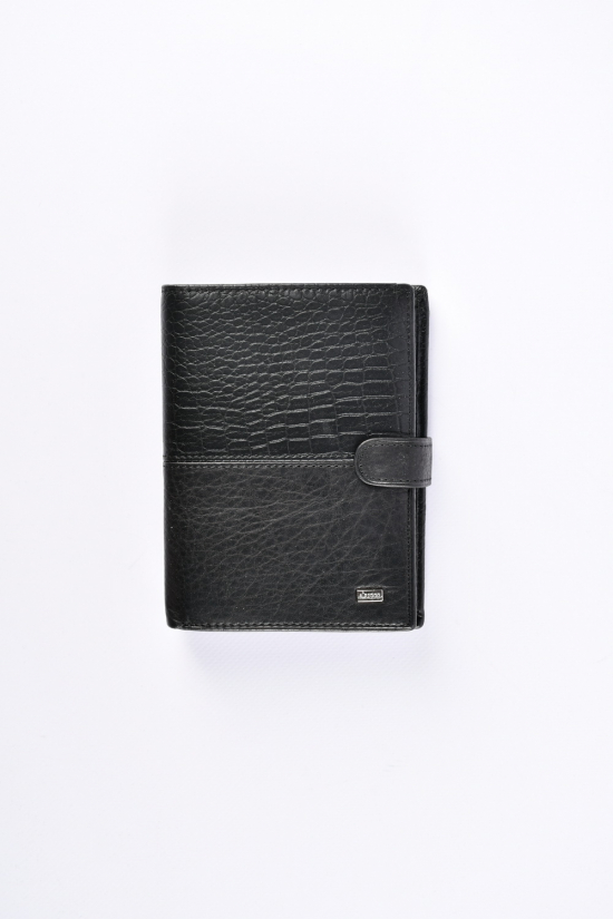 Портмоне мужской кожаный (color.black) размер 14.5/10.5 см. "ALFA RICCO" арт.AR3801A/75C