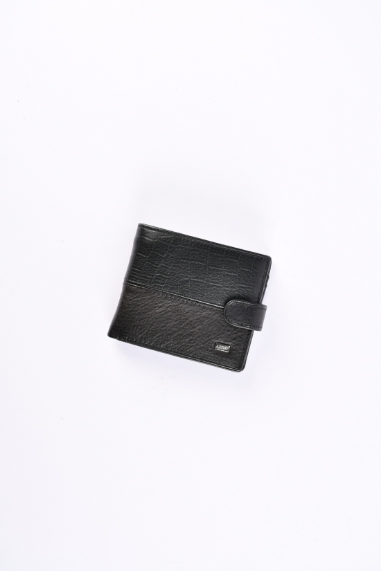 Кошелёк мужской кожаный (color.black) размер 11/9 см."ALFA RICCO" арт.AR8801/75NC