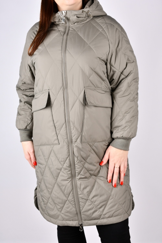 Пальто жіноче демісезонне (кол. м'яти) з плащової тканини. Розміри в наявності : 50, 52, 54, 56 арт.8162