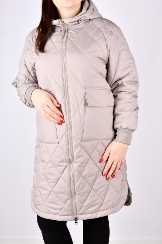 Пальто жіноче демісезонне (кол. св. сірий) з плащової тканини Розміри в наявності : 48, 52, 54, 56 арт.8162
