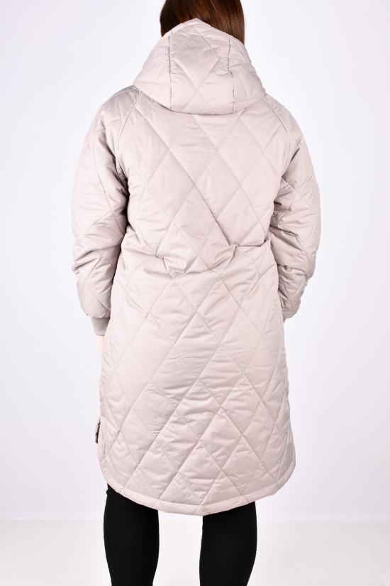Пальто женское демисезонное (цв.св.серый) с плащевки Размеры в наличии : 48, 50, 52, 54, 56 арт.8162