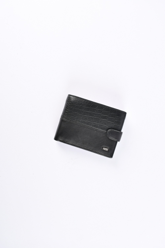 Кошелёк мужской кожаный (color.black) размер 12/10 см. "ALFA RICCO" арт.AR3204/75NC