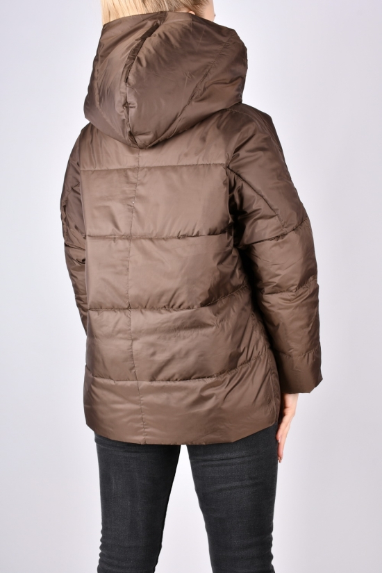 Куртка жіноча демісезонна (кол. коричневий) болонева Розміри в наявності : 46, 48, 50, 52 арт.BM938