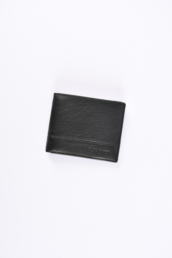 Кошелёк мужской кожаный (color.black) размер 11/9см. "ALFA RICCO" арт.AR3806/CC