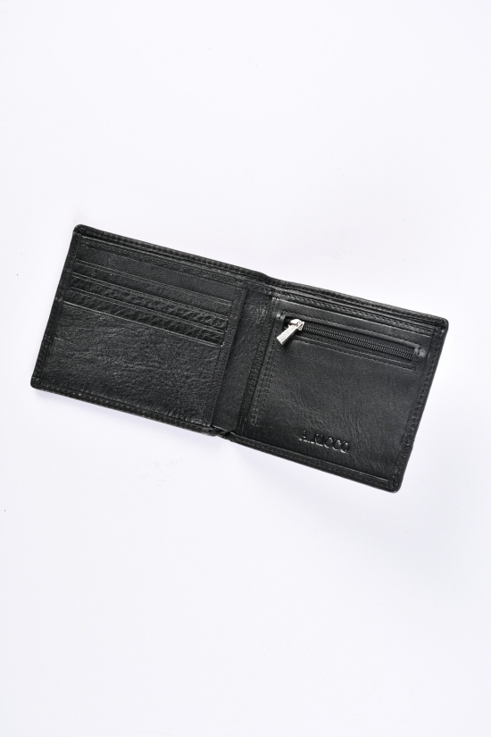 Кошелёк мужской кожаный (color.black) размер 11/9см. "ALFA RICCO" арт.AR3806/CC