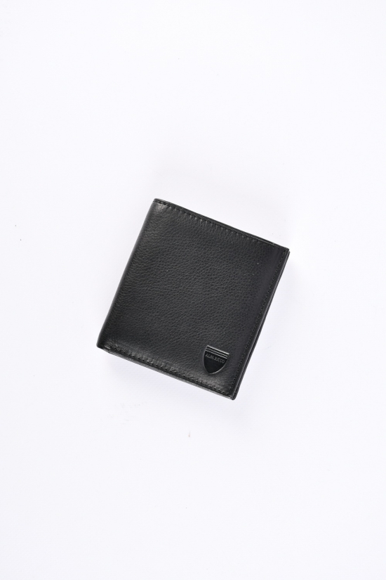 Кошелёк мужской кожаный (color.black) размер 10/9см. "ALFA RICCO" арт.AR8307/N