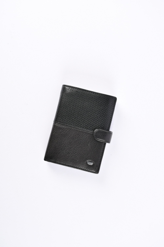 Портмоне мужской кожаный (color.black) размер 14/10 см. "ALFA RICCO" арт.AR3240/B.DNC2