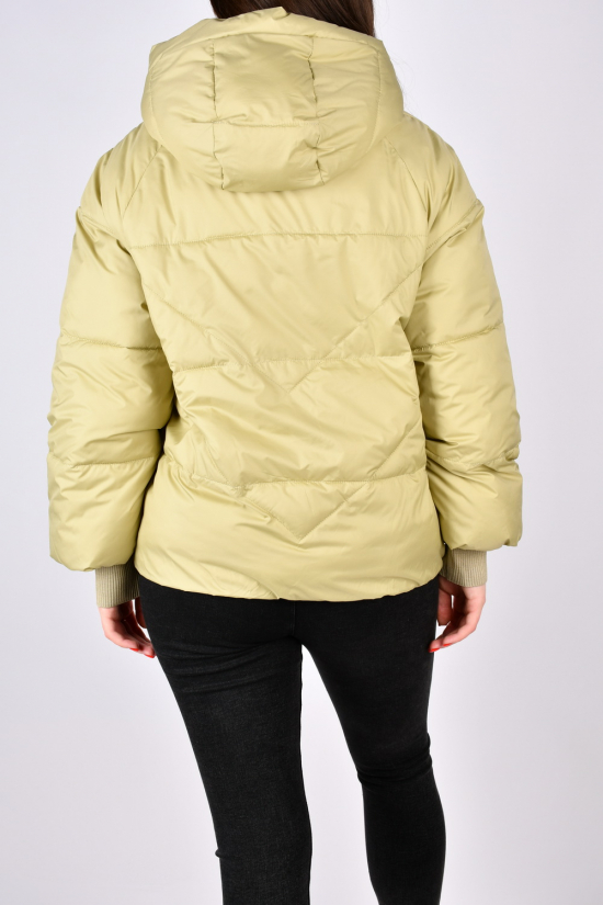 Куртка жіноча демісезонна (кол. м'яти) болонева Розміри в наявності : 44, 46, 52 арт.1836