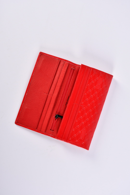 Гаманець жіночий з натуральної замші (color.red) розмір 19/10 см. "Alfa Ricco" арт.AR2017/MM