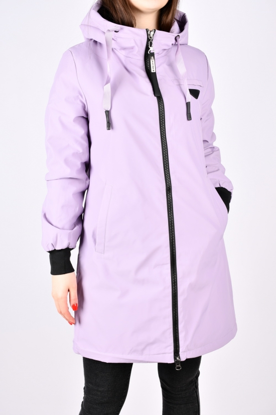 Куртка жіноча демісезонна (цв. бузковий) з плащової тканини. Розміри в наявності : 42, 46 арт.22-10