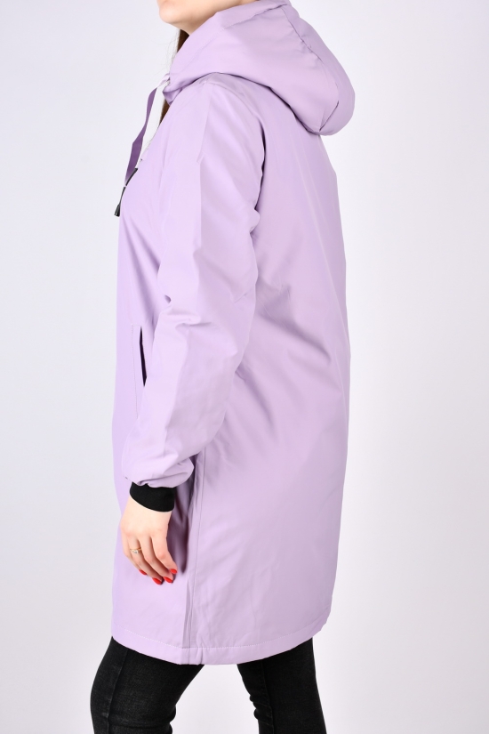 Куртка жіноча демісезонна (цв. бузковий) з плащової тканини. Розміри в наявності : 42, 46 арт.22-10