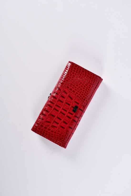 Кошелёк женский кожаный (color.red) размер 18.5/9.5 см. 