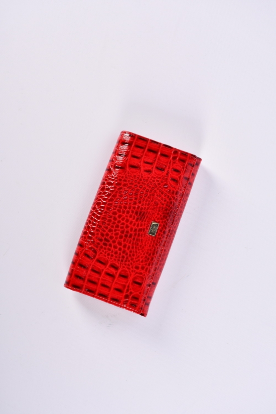Кошелёк женский кожаный лаковый (color.RED) размер 18.5/9 см. "Alfa Ricco" арт.AR3430/WE
