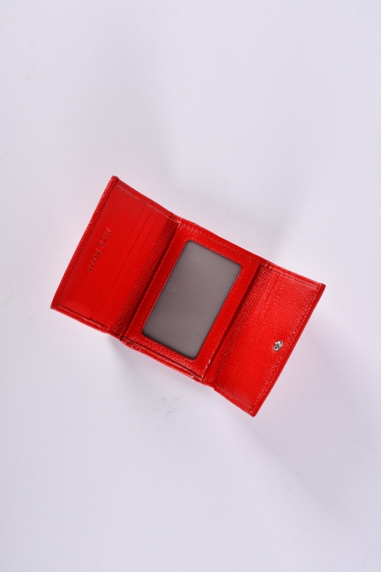 Кошелёк женский кожаный (color.red) размер 10/8.5 см." Alfa Ricco" арт.AR6129/JD