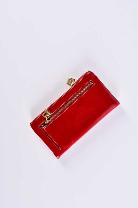 Кошелёк женский кожаный (color.RED) размер 18.5/9.5 см."Alfa Ricco" арт.JS3249