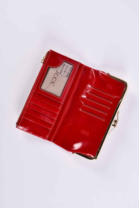 Гаманець жіночий шкіряний (color.RED) розмір 19/9.5 см. "Alfa Ricco" арт.JS3246