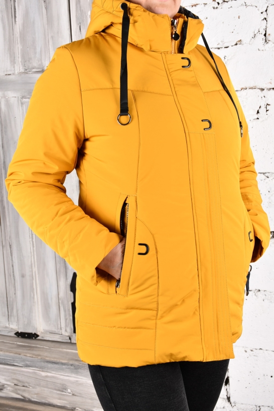 Куртка жіноча (цв. гірчичний) з плащової тканини демісезонна "SALAVINA" Розміри в наявності : 46, 48, 50, 54 арт.T-882