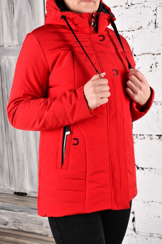Куртка жіноча (кол. червоний) з плащової тканини демісезонна "SALAVINA" Розміри в наявності : 46, 48, 50, 52, 54 арт.T-882