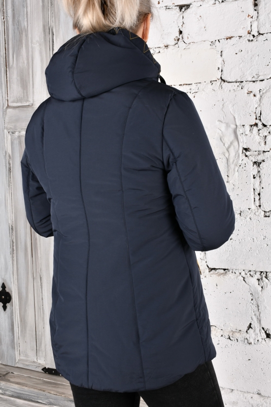 Куртка жіноча (кол. т. синій) з плащової тканини демісезонна "SALAVINA" Розміри в наявності : 46, 48, 50, 52, 54, 56 арт.T-882
