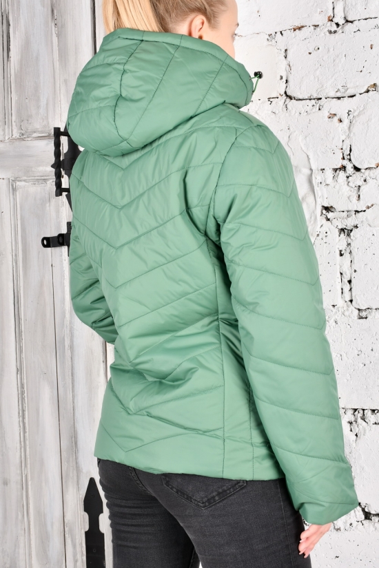 Куртка жіноча (кол. зелений) з плащової тканини демісезонна "FINEBELL" Розміри в наявності : 46, 54 арт.2036-1H