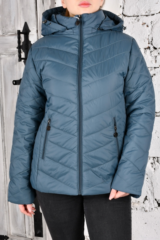 Куртка жіноча (кол. морської хвилі) з плащової тканини демісезонна "FINEBELL" Розміри в наявності : 46, 48, 54 арт.2036-1H