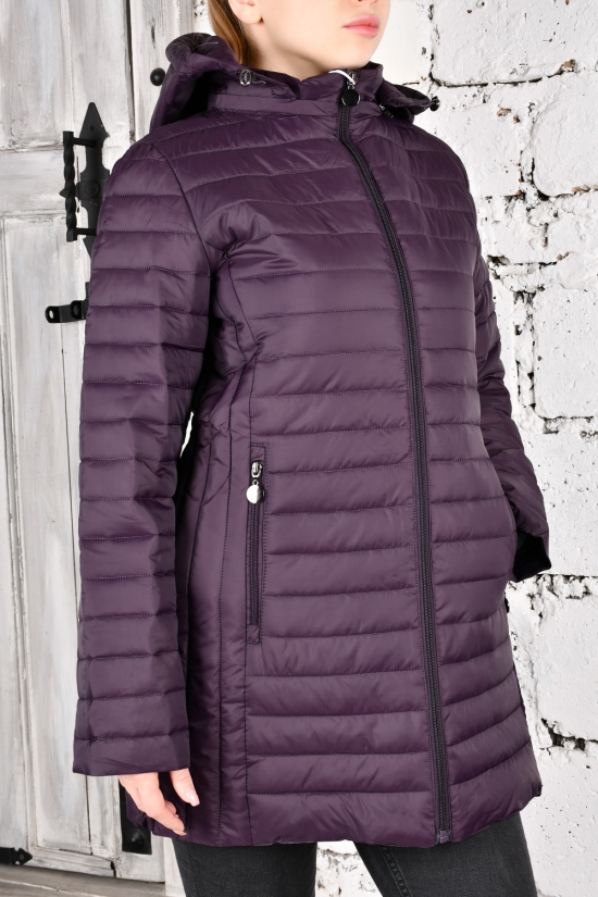 Куртка жіноча (кол. сливовий) з плащової тканини демісезонна "FINEBELL" Розміри в наявності : 44, 46, 48, 50, 54 арт.2134
