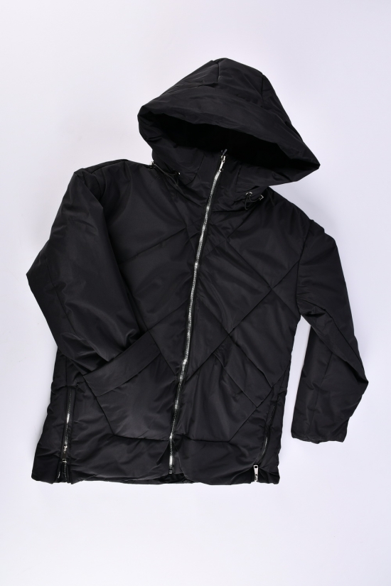 Куртка жіноча (кол. чорний) з плащової тканини демісезонна "Saint Wish" Розміри в наявності : 48, 54, 56 арт.7035