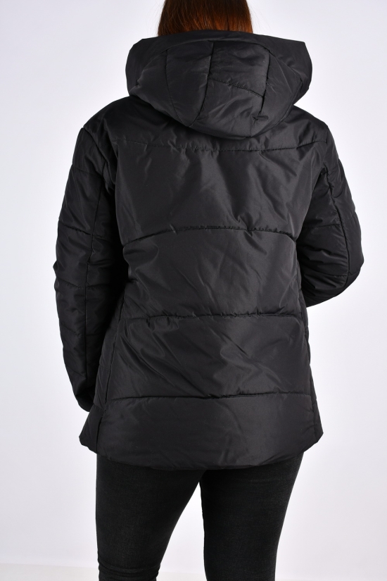 Куртка женская (цв.черный) из плащевки демисезонная "Saint Wish" Размеры в наличии : 46, 48, 50, 52, 54 арт.7028
