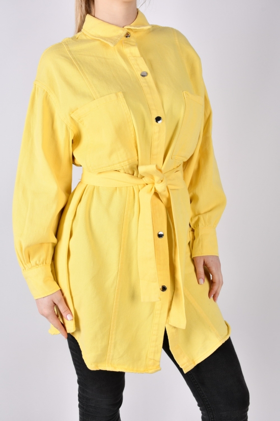 Сорочка-туніка жіноча (кол. жовтий) "QIANZHIDU" Розміри в наявності : 44, 46, 48 арт.EC103001