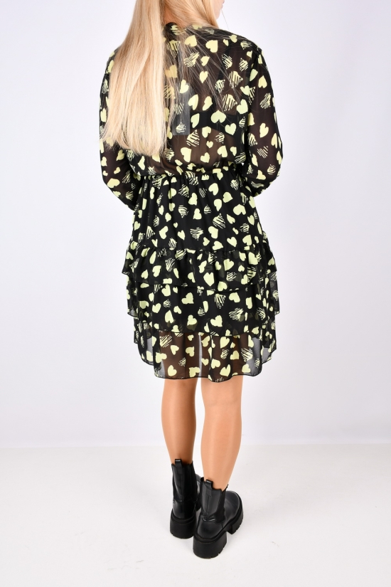 Платье женское (цв.салатовый) шифоновое "QIANZHIDU" Размеры в наличии : 40, 42, 44, 46, 48 арт.EL16051907