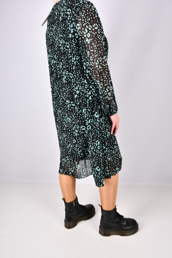 Платье женское (цв.бирюзовый) шифоновое "QIANZHIDU" Размеры в наличии : 50, 52, 54, 56, 58 арт.EL15951900
