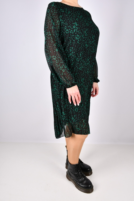 Сукня жіноча (кол. зелений) шифонова "QIANZHIDU" Розміри в наявності : 50, 52, 54, 56, 58 арт.EL15951900