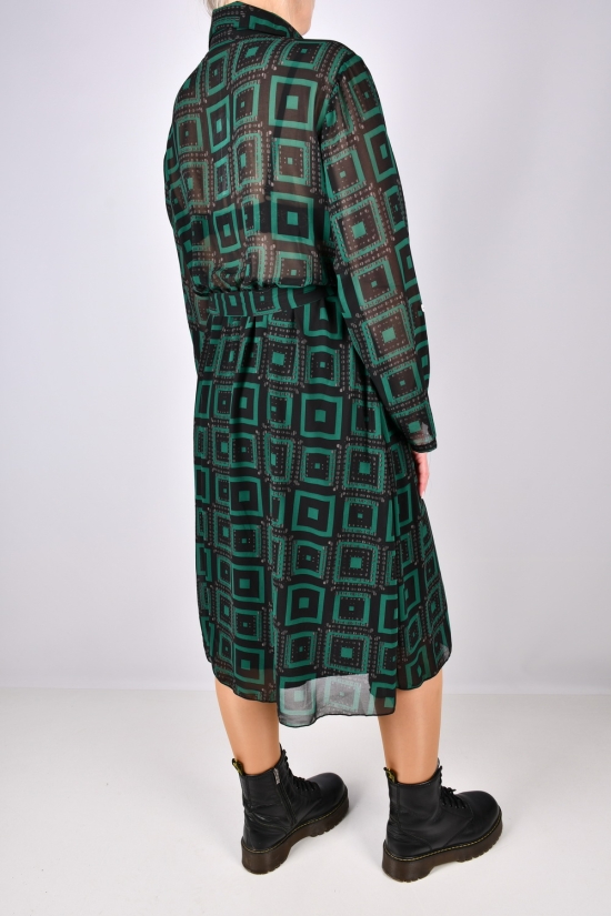 Платье женское (цв.зелёный) шифоновое "QIANZHIDU" Размеры в наличии : 48, 50, 52, 54, 56 арт.EL15951884
