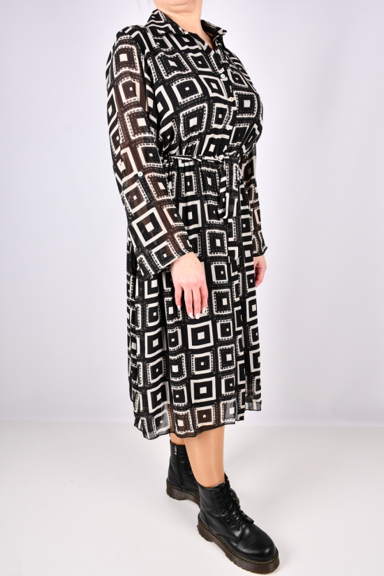 Платье женское (цв.серый) шифоновое "QIANZHIDU" Размеры в наличии : 48, 50, 52, 54, 56 арт.EL15951884