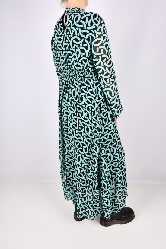 Платье женское (цв.бирюзовый) шифоновое "QIANZHIDU" Размеры в наличии : 50, 52, 54, 56, 58 арт.EL15951885