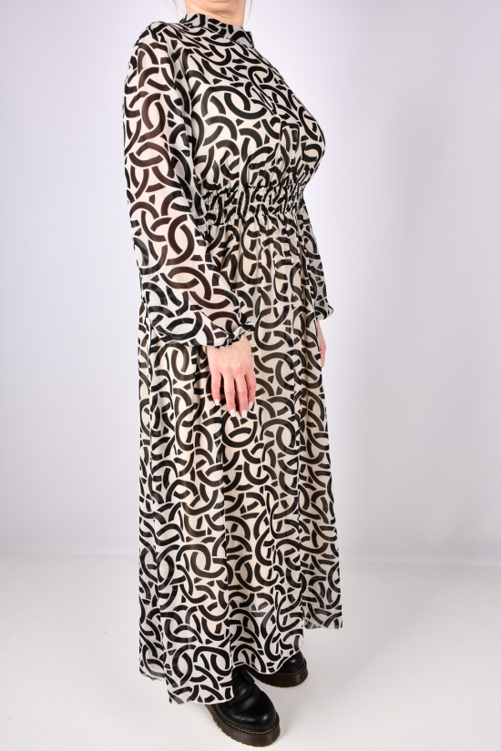Сукня жіноча (кол. кремовий) шифонова "QIANZHIDU" Розміри в наявності : 50, 52, 54, 56, 58 арт.EL15951885