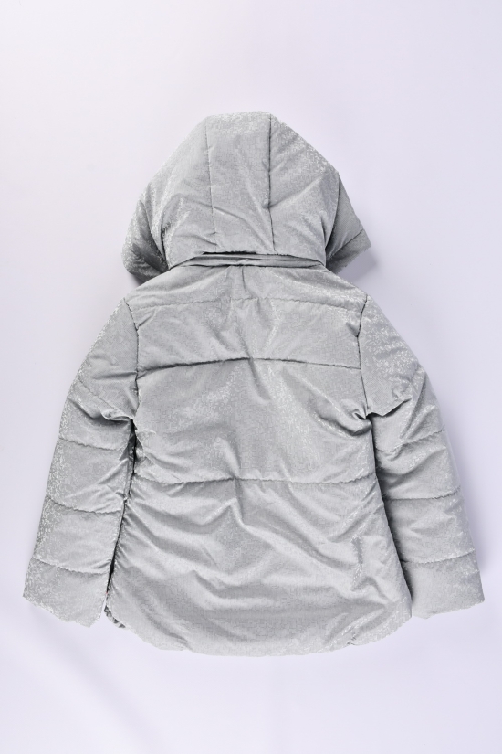 Куртка для девочки (цв.св/серый) демисезонная из водоотталкивающей ткани Рост в наличии : 128, 134 арт.05