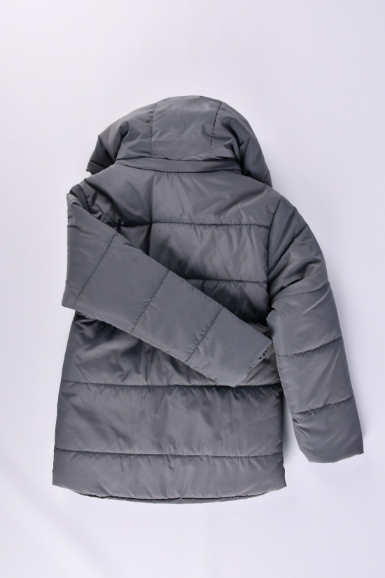 Куртка для девочки (цв.серый) демисезонная из плащёвки Рост в наличии : 128, 146, 152 арт.05