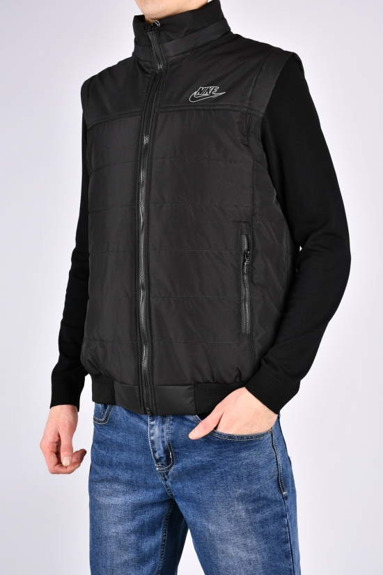 Куртка мужская демисезонная (цв.чёрный) с отстёгивающими рукавами из плащёвки Размеры в наличии : 48, 50, 52, 54, 56 арт.70