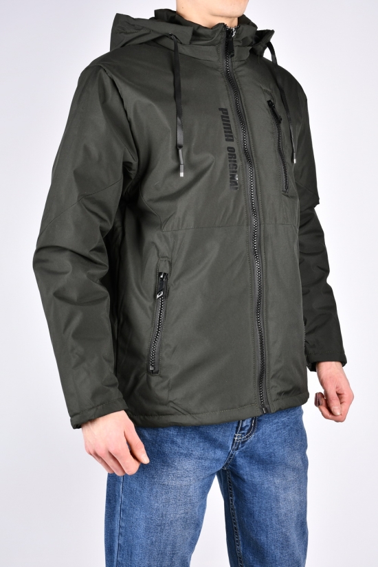 Куртка мужская демисезонная (цв.хаки) из плащёвки Размеры в наличии : 48, 52 арт.241
